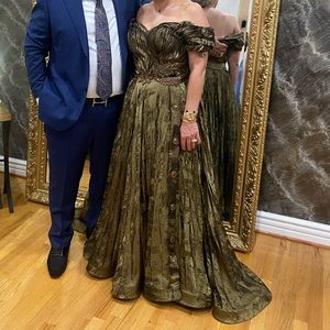 Fouad sarkis gold elegant dress